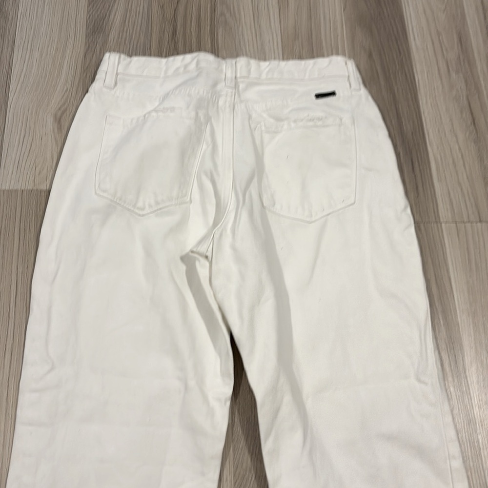 KanCan White Button Fly Fringe Women's Straight Leg Jeans Size 27 - Picture 6 of 15
